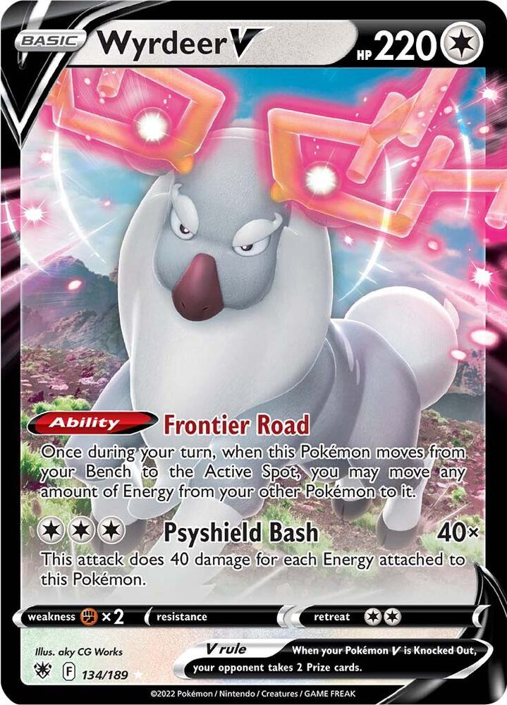 Wyrdeer V 134/189 card from SWSH10: Astral Radiance