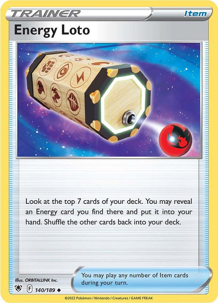 Energy Loto 140/189 card from SWSH10: Astral Radiance