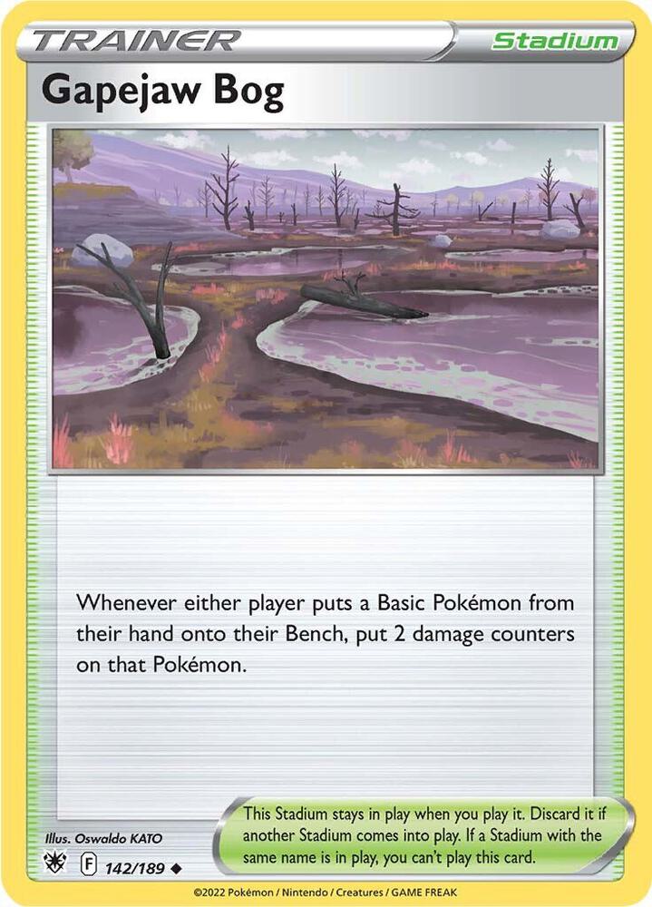 Gapejaw Bog 142/189 card from SWSH10: Astral Radiance