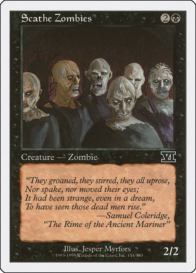 Scathe Zombies 154 card from Classic Sixth Edition