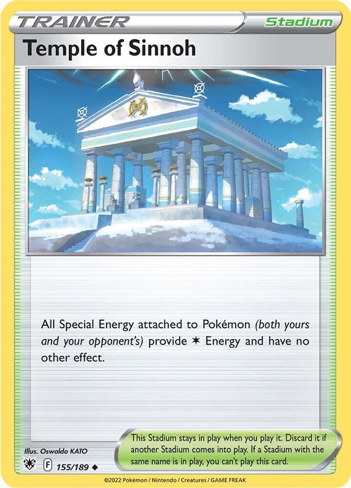 Temple of Sinnoh 155/189 card from SWSH10: Astral Radiance