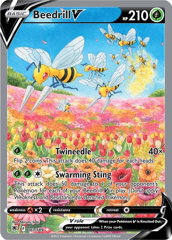 Beedrill V (Alternate Full Art) 161/189 card from SWSH10: Astral Radiance