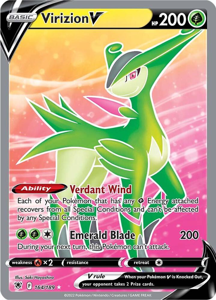 Virizion V (Full Art) 164/189 card from SWSH10: Astral Radiance