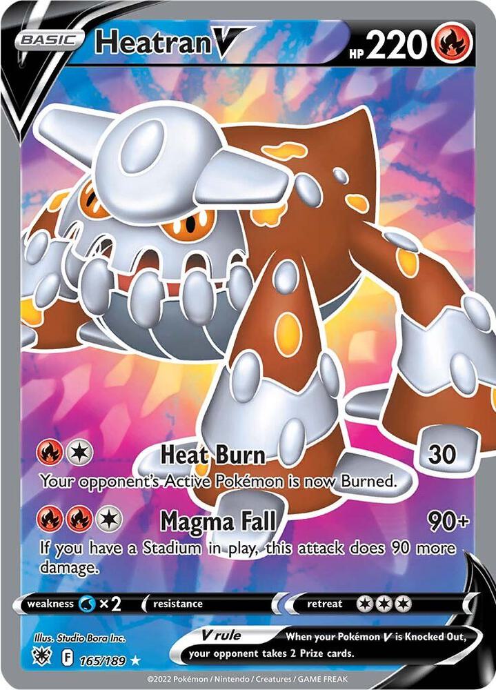 Heatran V (Full Art) 165/189 card from SWSH10: Astral Radiance
