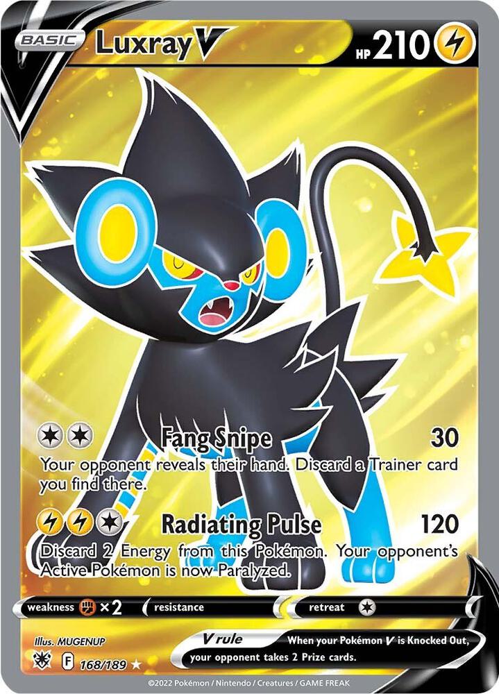Luxray V (Full Art) 168/189 card from SWSH10: Astral Radiance