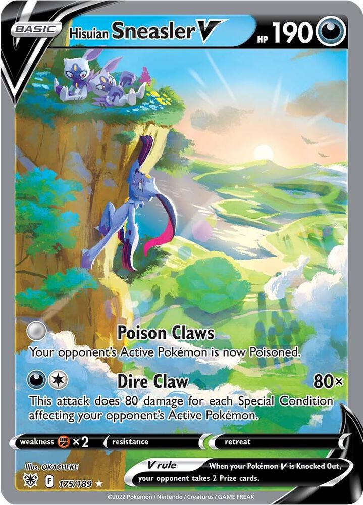 Hisuian Sneasler V (Alternate Full Art) 175/189 card from SWSH10: Astral Radiance