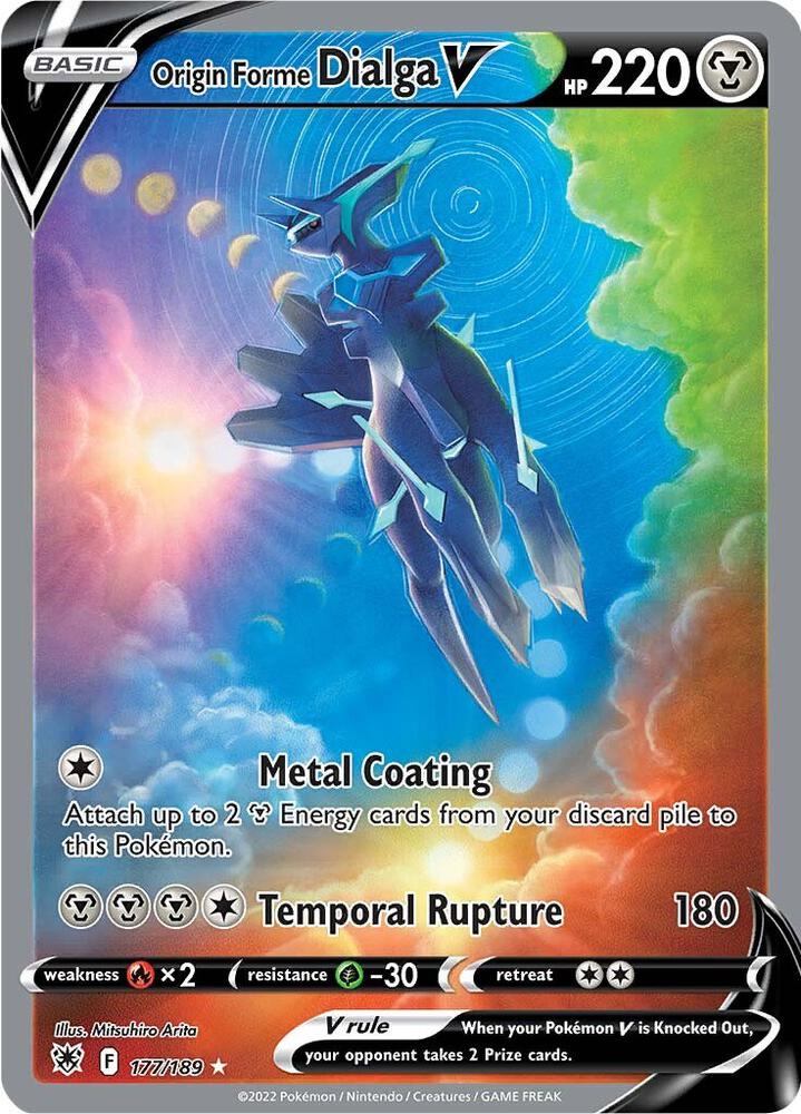 Origin Forme Dialga V (Alternate Full Art) 177/189 card from SWSH10: Astral Radiance