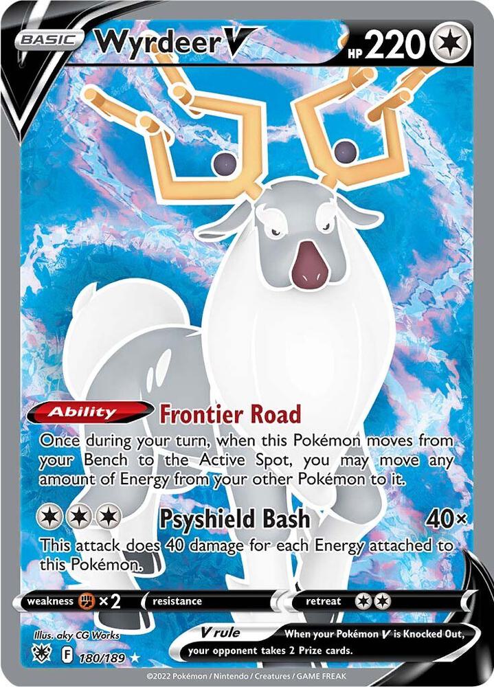 Wyrdeer V (Full Art) 180/189 card from SWSH10: Astral Radiance