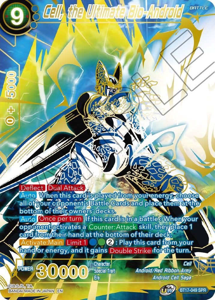Cell, the Ultimate Bio-Android (SPR) BT17-049 card from Ultimate Squad