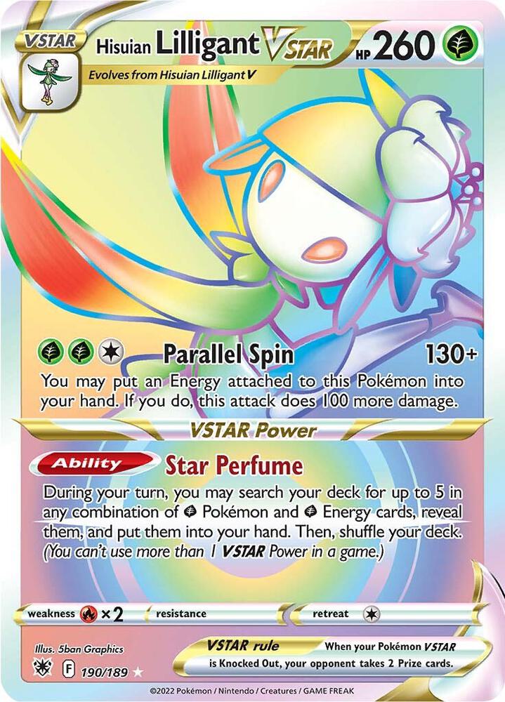 Hisuian Lilligant VSTAR (Secret) 190/189 card from SWSH10: Astral Radiance