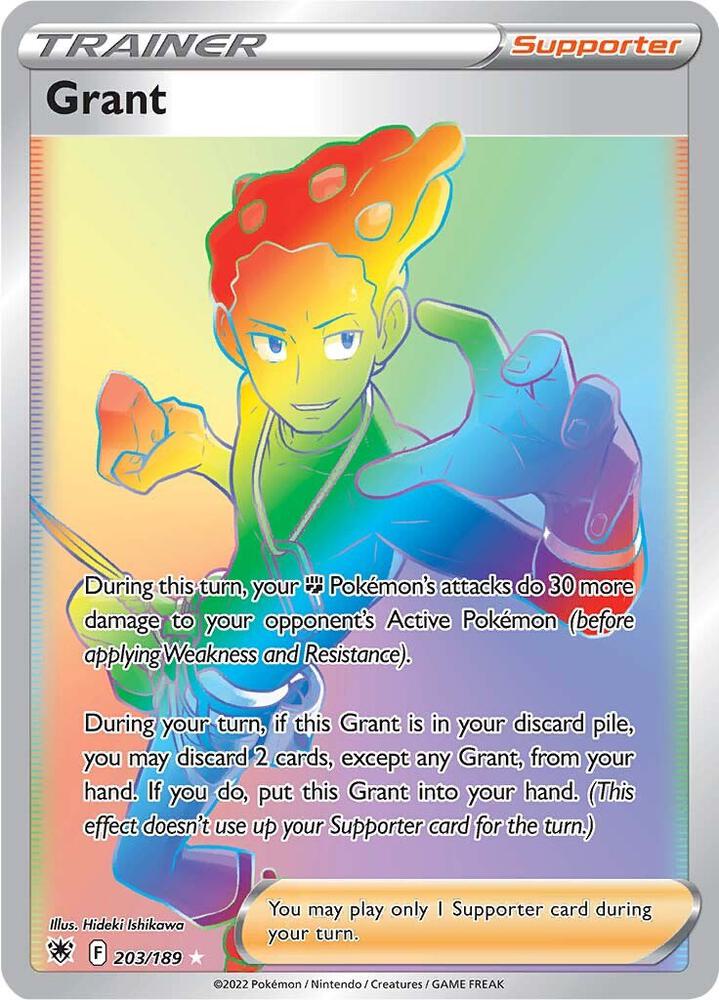 Grant (Secret) 203/189 card from SWSH10: Astral Radiance