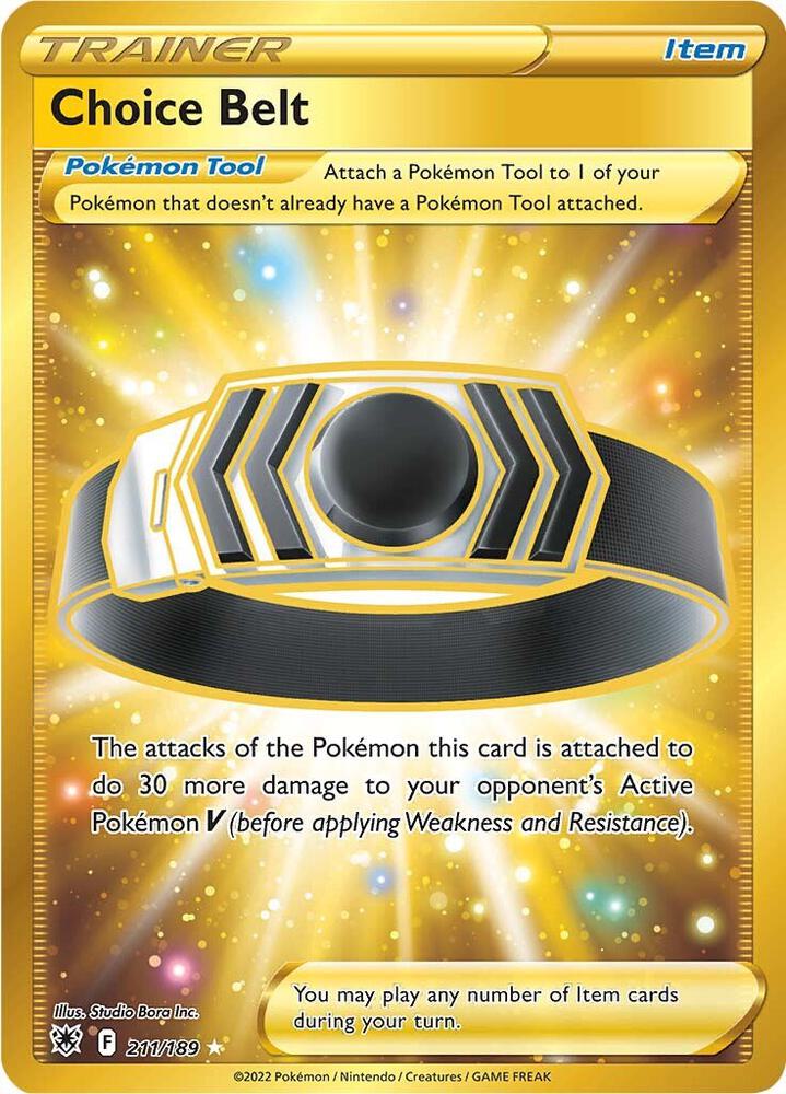 Choice Belt (Secret) 211/189 card from SWSH10: Astral Radiance