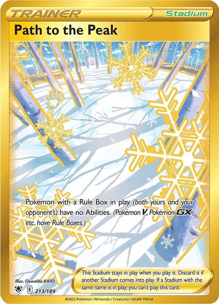 Path to the Peak (Secret) 213/189 card from SWSH10: Astral Radiance