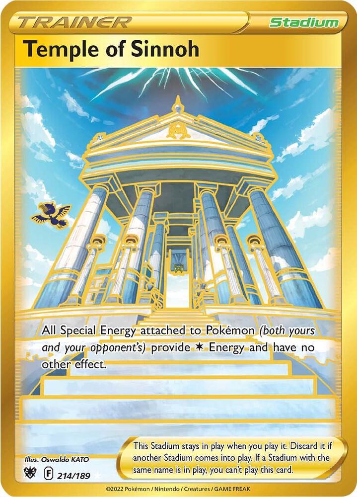 Temple of Sinnoh (Secret) 214/189 card from SWSH10: Astral Radiance