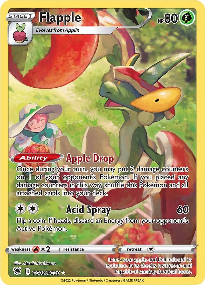 Flapple TG02/TG30 card from SWSH10: Astral Radiance Trainer Gallery