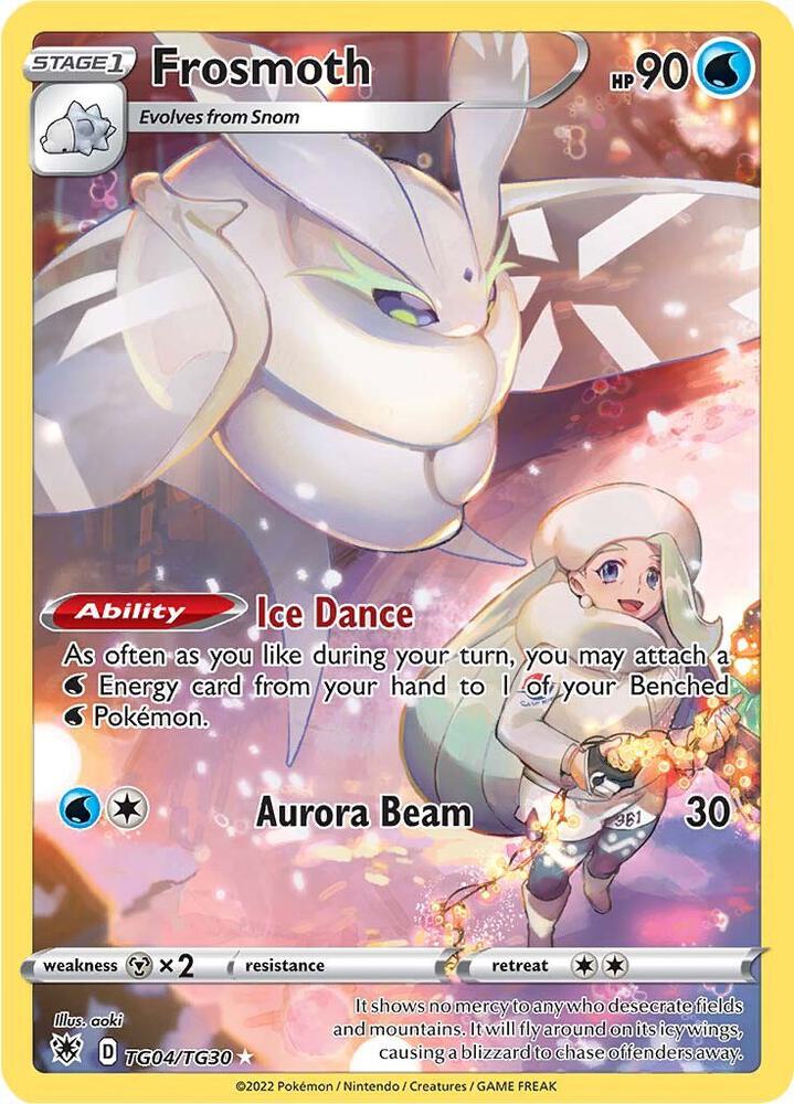 Frosmoth TG04/TG30 card from SWSH10: Astral Radiance Trainer Gallery