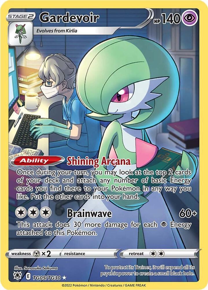 Gardevoir TG05/TG30 card from SWSH10: Astral Radiance Trainer Gallery