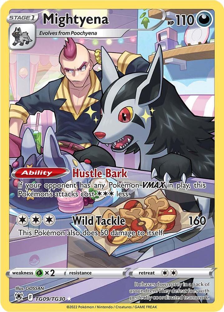 Mightyena TG09/TG30 card from SWSH10: Astral Radiance Trainer Gallery