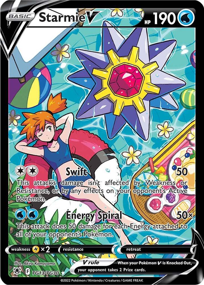 Starmie V TG13/TG30 card from SWSH10: Astral Radiance Trainer Gallery