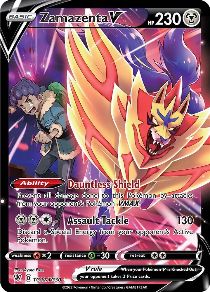 Zamazenta V TG22/TG30 card from SWSH10: Astral Radiance Trainer Gallery