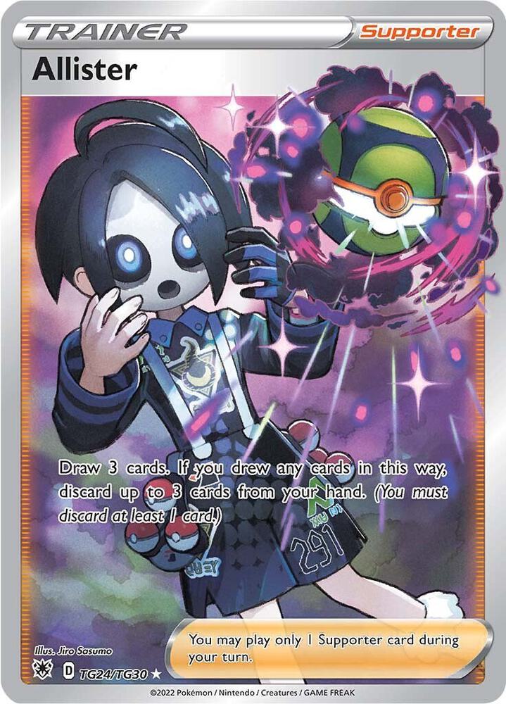Allister TG24/TG30 card from SWSH10: Astral Radiance Trainer Gallery