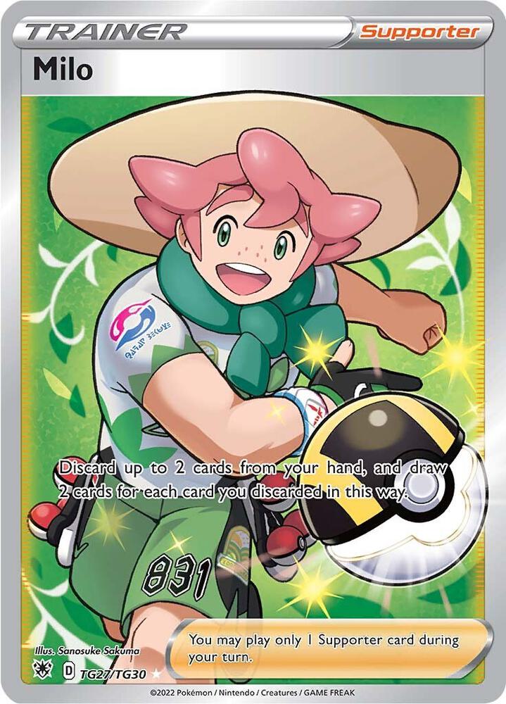 Milo TG27/TG30 card from SWSH10: Astral Radiance Trainer Gallery