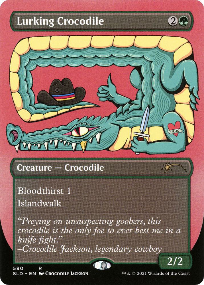 Lurking Crocodile 590 card from Secret Lair Drop Series