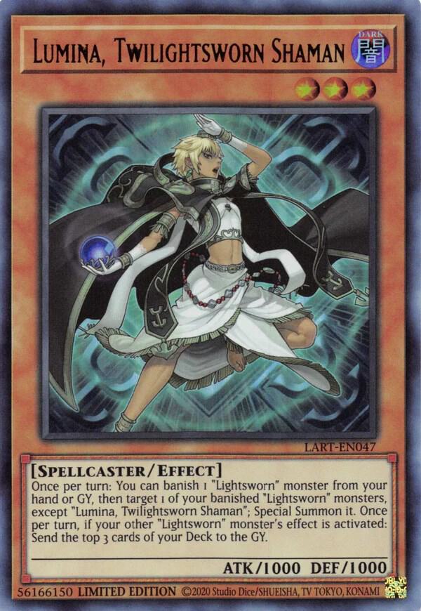 Lumina, Twilightsworn Shaman LART-EN047 card from The Lost Art Promotion
