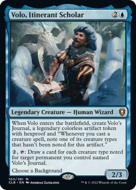 Volo, Itinerant Scholar 103 card from Commander Legends: Battle for Baldur's Gate