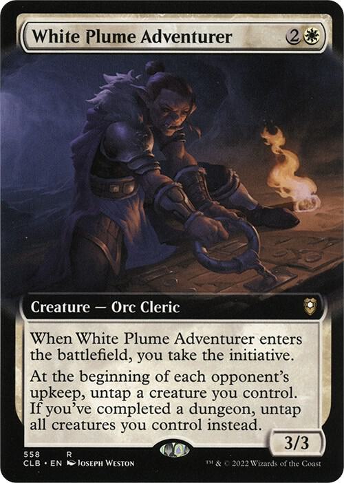 White Plume Adventurer (Extended Art) 558 card from Commander Legends: Battle for Baldur's Gate