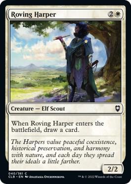 Roving Harper 40 card from Commander Legends: Battle for Baldur's Gate