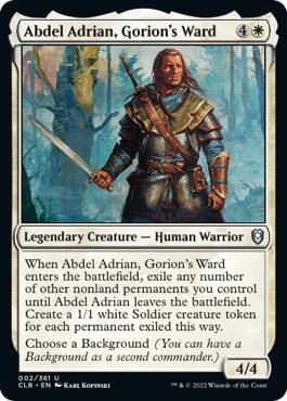 Abdel Adrian, Gorion's Ward 2 card from Commander Legends: Battle for Baldur's Gate