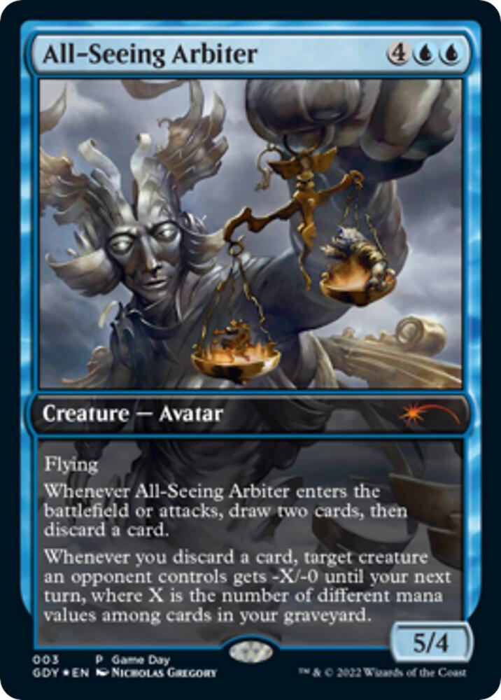 All-Seeing Arbiter 3 card from Game Day & Store Championship Promos