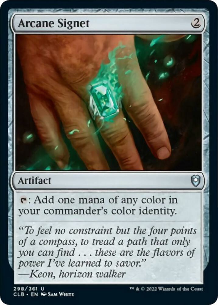 Arcane Signet 298 card from Commander Legends: Battle for Baldur's Gate