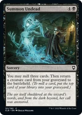Summon Undead 151 card from Commander Legends: Battle for Baldur's Gate