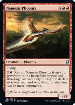 Nemesis Phoenix 189 card from Commander Legends: Battle for Baldur's Gate