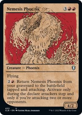 Nemesis Phoenix (Showcase) 403 card from Commander Legends: Battle for Baldur's Gate