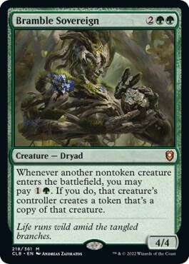 Bramble Sovereign 218 card from Commander Legends: Battle for Baldur's Gate