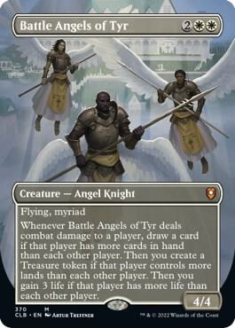 Battle Angels of Tyr (Borderless) 370 card from Commander Legends: Battle for Baldur's Gate