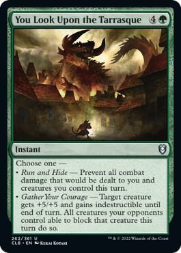You Look Upon the Tarrasque 262 card from Commander Legends: Battle for Baldur's Gate