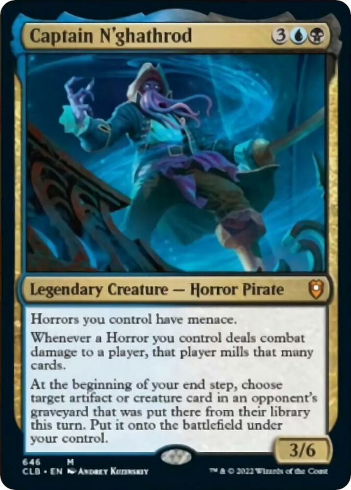 Captain N'ghathrod 646 card from Commander Legends: Battle for Baldur's Gate
