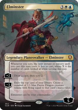 Elminster (Borderless) 362 card from Commander Legends: Battle for Baldur's Gate