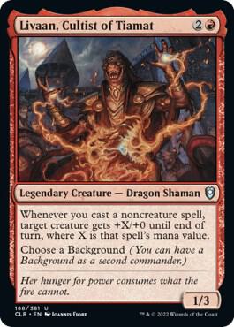 Livaan, Cultist of Tiamat 188 card from Commander Legends: Battle for Baldur's Gate