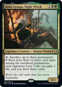 Baba Lysaga, Night Witch 266 card from Commander Legends: Battle for Baldur's Gate