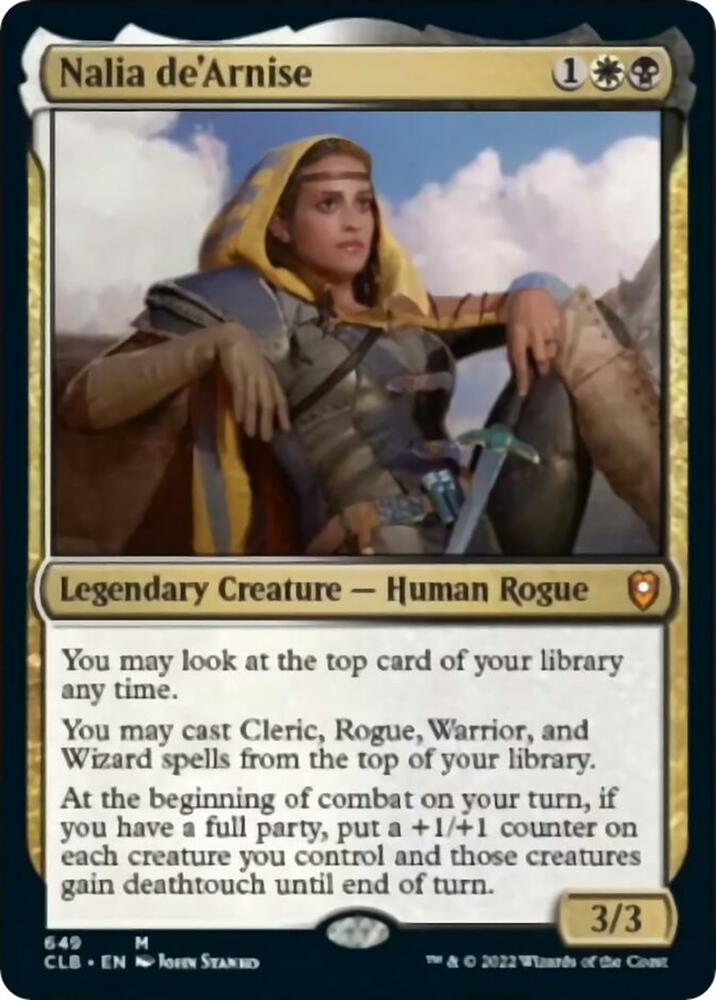 Nalia de'Arnise 649 card from Commander Legends: Battle for Baldur's Gate