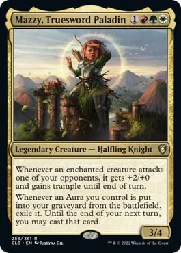 Mazzy, Truesword Paladin 283 card from Commander Legends: Battle for Baldur's Gate