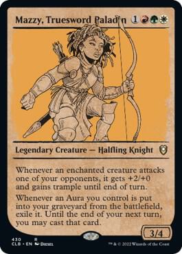 Mazzy, Truesword Paladin (Showcase) 430 card from Commander Legends: Battle for Baldur's Gate