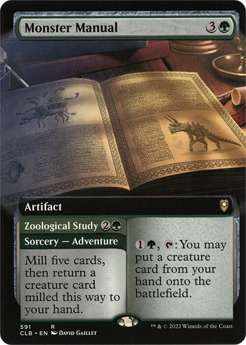 Monster Manual (Extended Art) 591 card from Commander Legends: Battle for Baldur's Gate