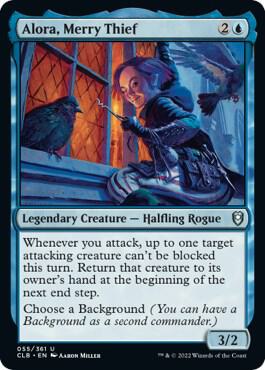 Alora, Merry Thief 55 card from Commander Legends: Battle for Baldur's Gate