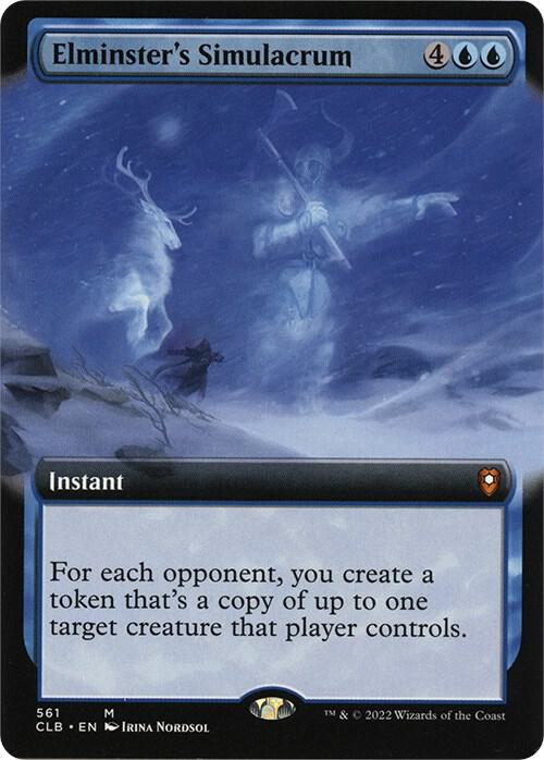 Elminster's Simulacrum (Extended Art) 561 card from Commander Legends: Battle for Baldur's Gate